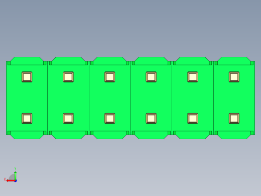 彩色公头100mil（2.54mm）系列-DS1021_green_2x06p_100mil_Type5_rev1.0后视缩略图