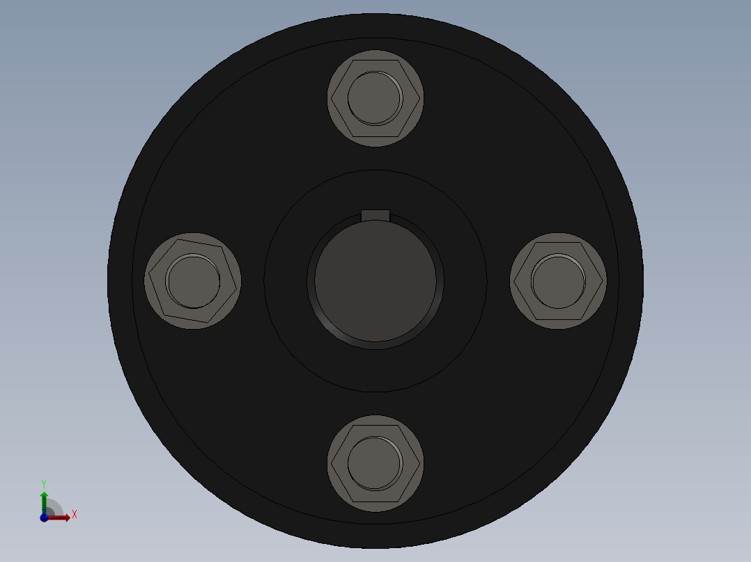 套筒式柔性联轴器前视图