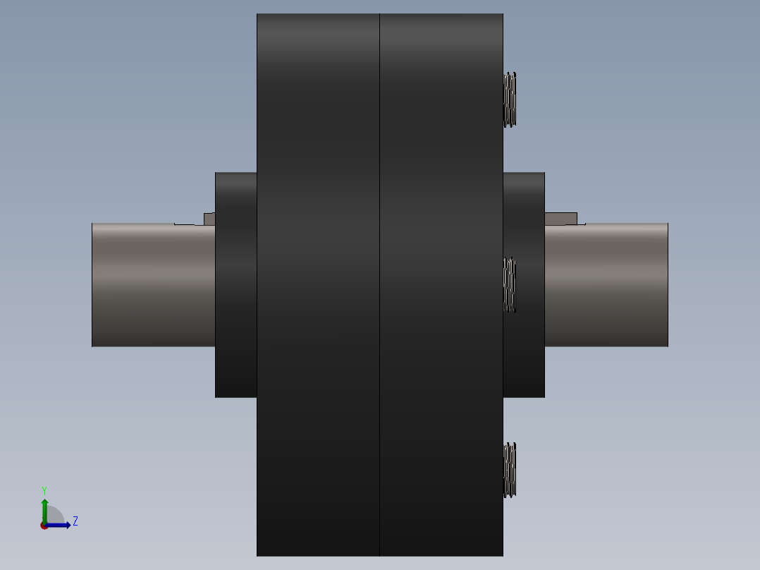 套筒式柔性联轴器左视图