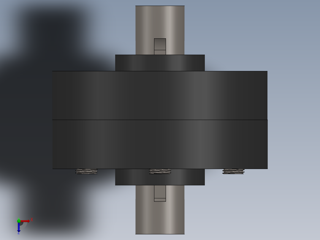 套筒式柔性联轴器俯视图