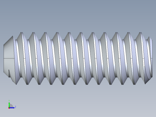 UNC 平头紧定螺钉-UNC SET SCREW 4-40 x 0.3125.STEP左视缩略图