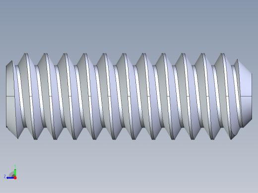 UNC 平头紧定螺钉-UNC SET SCREW 4-40 x 0.3125.STEP右视缩略图