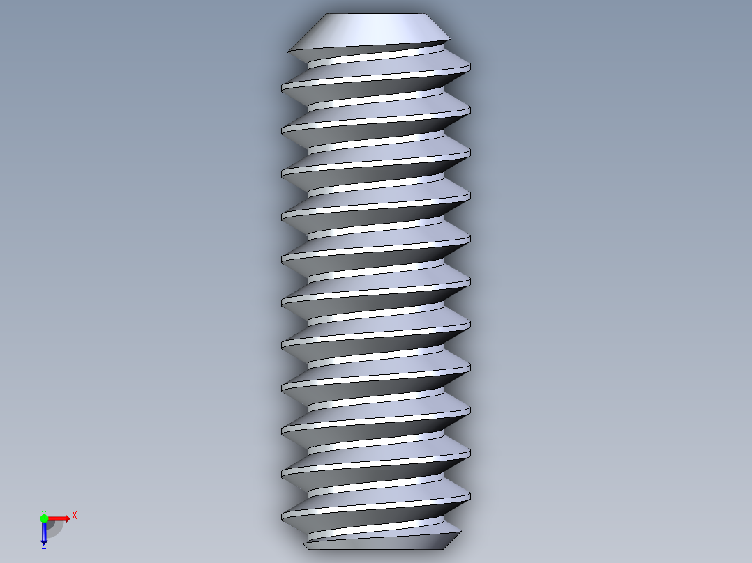 UNC 平头紧定螺钉-UNC SET SCREW 4-40 x 0.3125.STEP俯视图