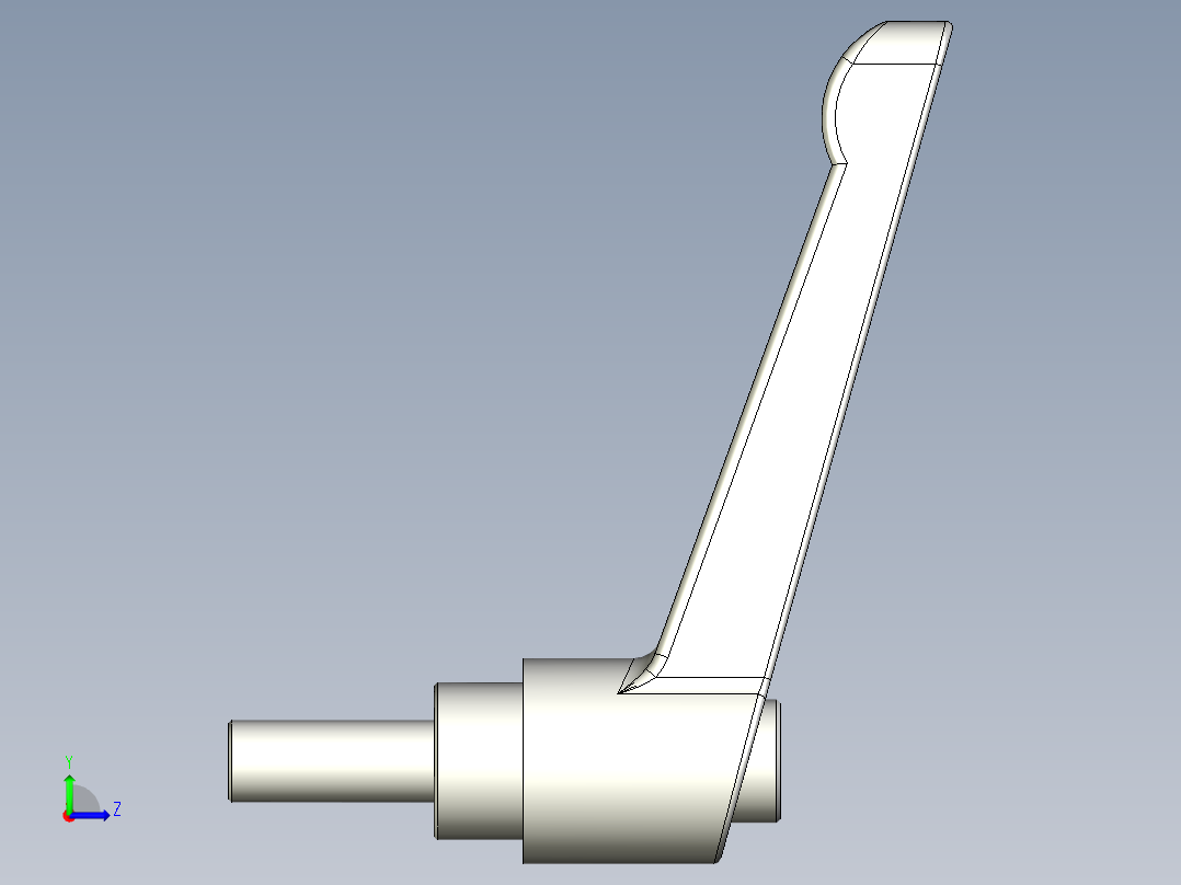 調整式把手(鋅合金B)1059-3D多系列多零件图纸模型左视图