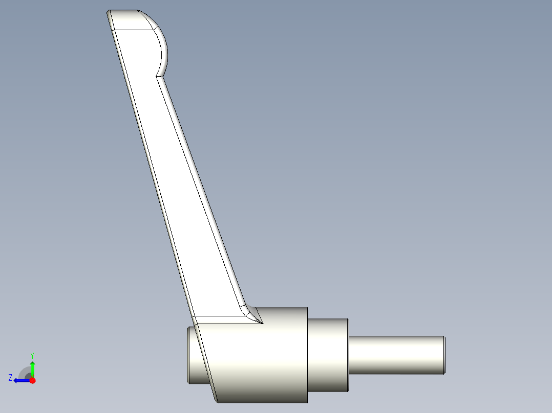 調整式把手(鋅合金B)1059-3D多系列多零件图纸模型右视图