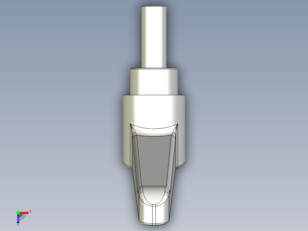 調整式把手(鋅合金B)1059-3D多系列多零件图纸模型俯视图