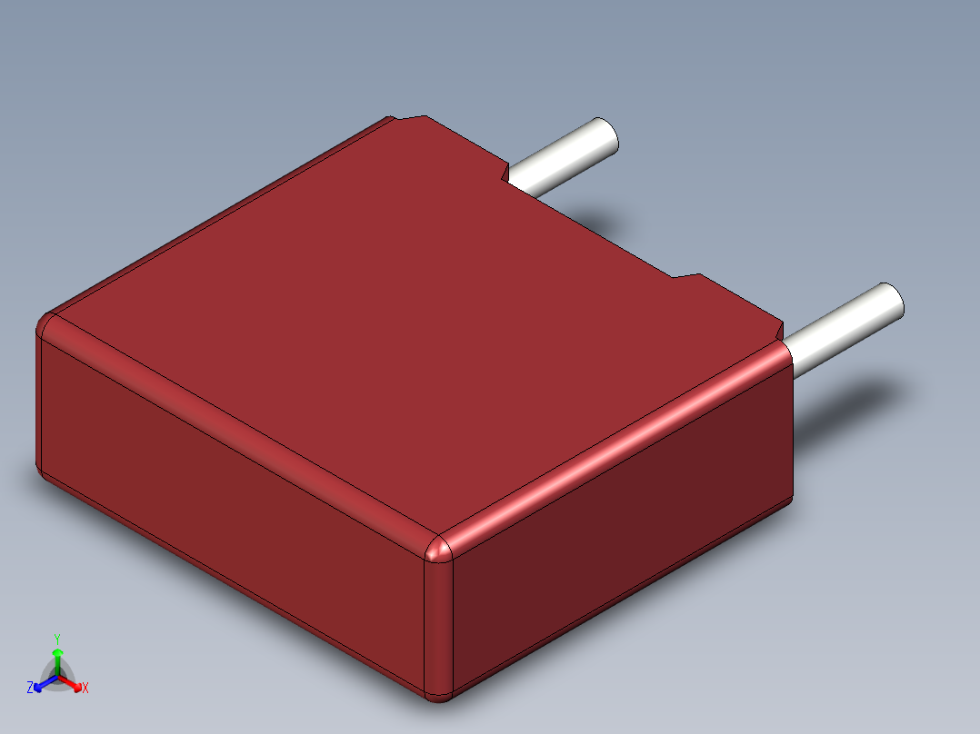 无源元件封装-CAP_BOX_7.2x2.5x6.5_RD主视图