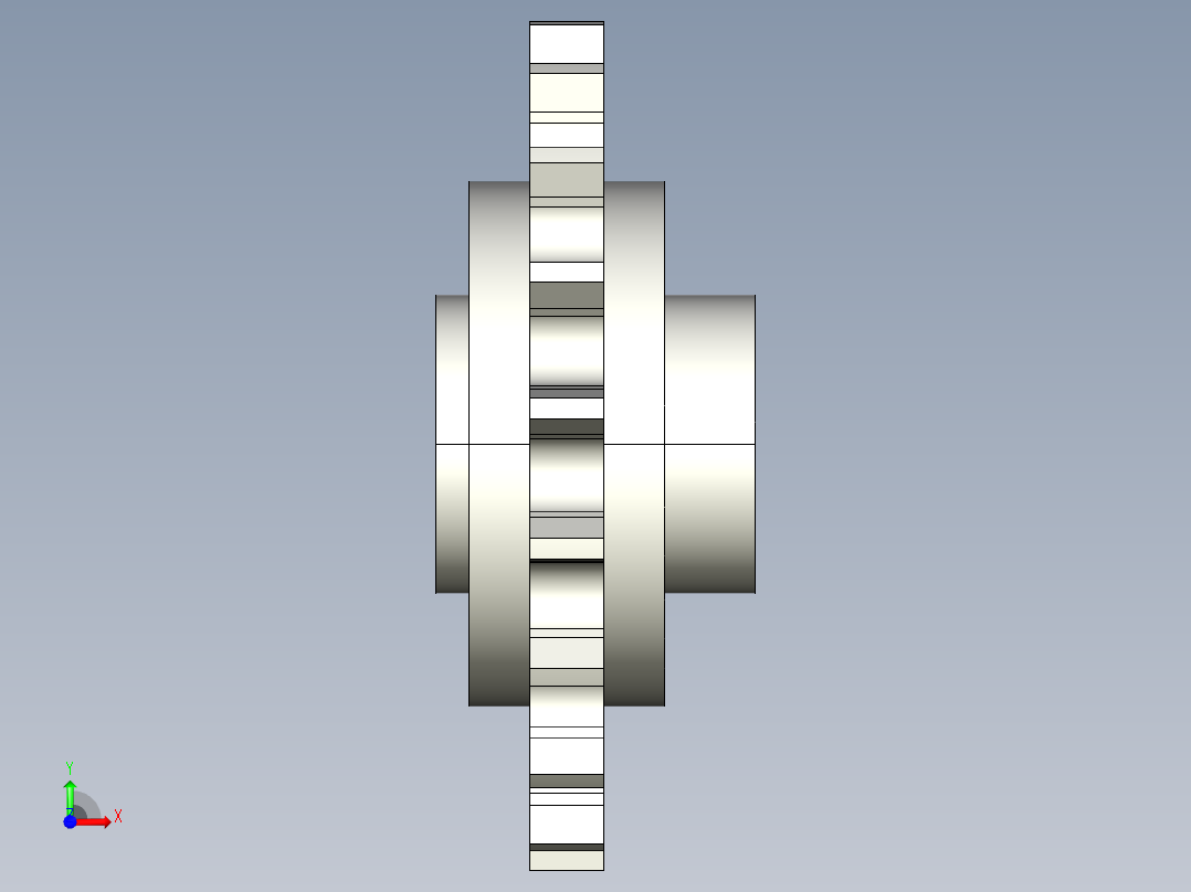 鏈輪惰輪(工程塑膠製)BIS-3D多系列多零件图纸模型前视图