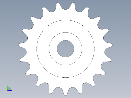 鏈輪惰輪(工程塑膠製)BIS-3D多系列多零件图纸模型左视缩略图