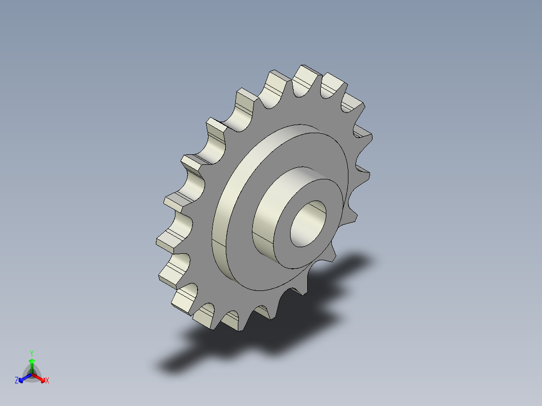 鏈輪惰輪(工程塑膠製)BIS-3D多系列多零件图纸模型正等轴测图