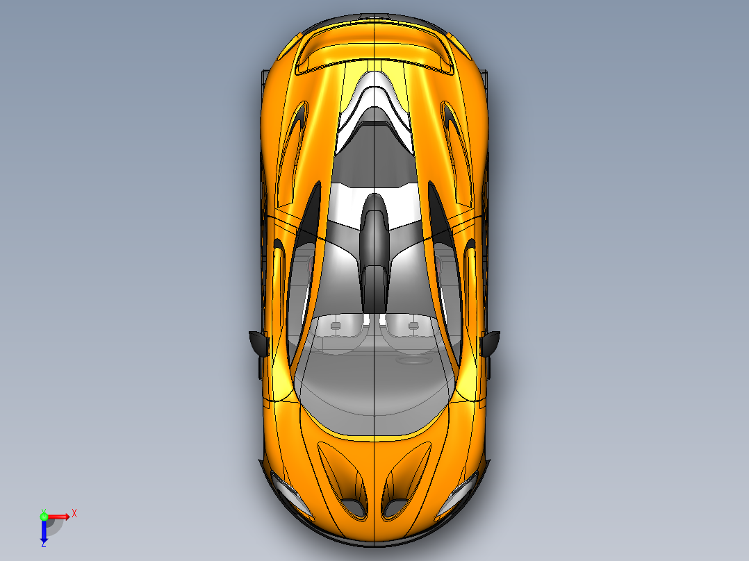 迈凯伦 mclaren p1 SW STP俯视图