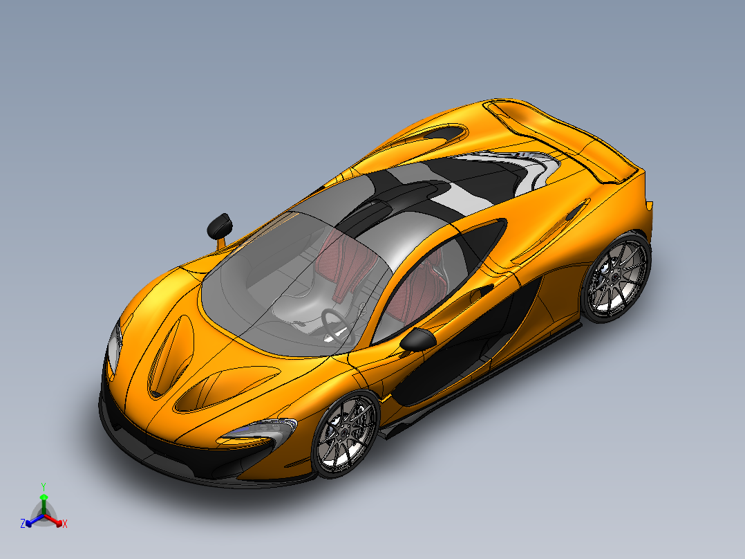迈凯伦 mclaren p1 SW STP正等轴测图