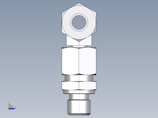 卡套式工业通用硬管接头EO_Assembled_adjustable_standpipe_branch_tee_EVT10LR71左视缩略图