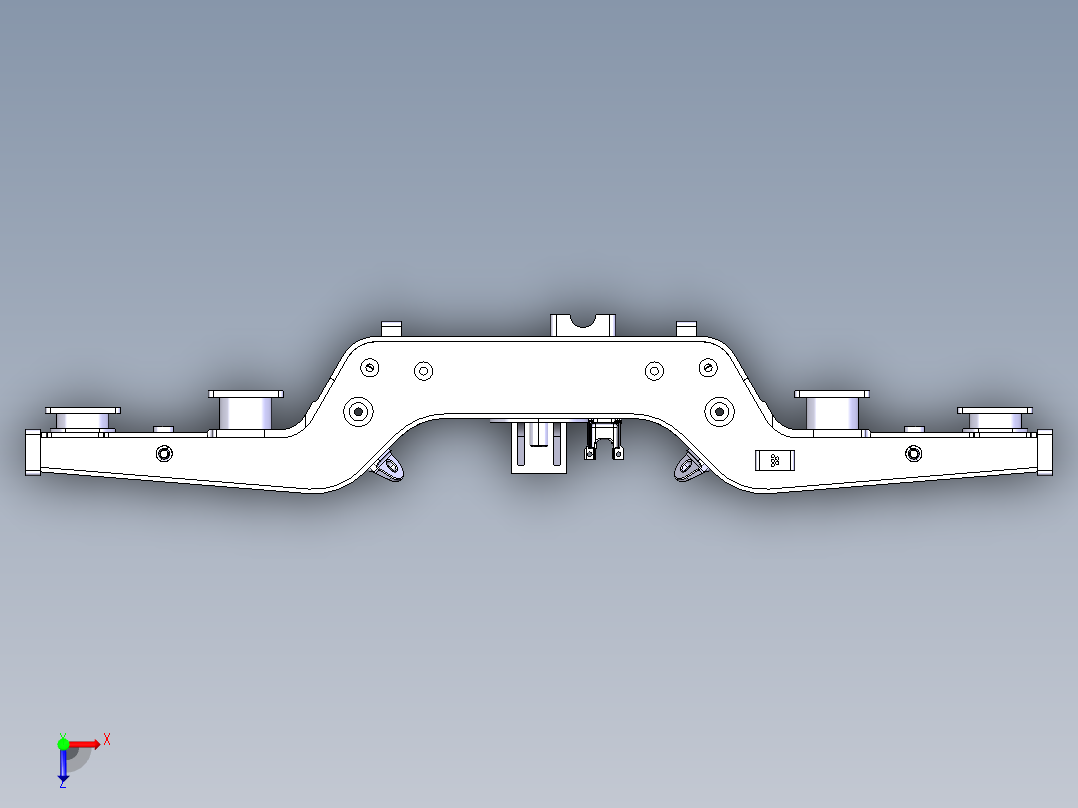 动车构架和横梁俯视图
