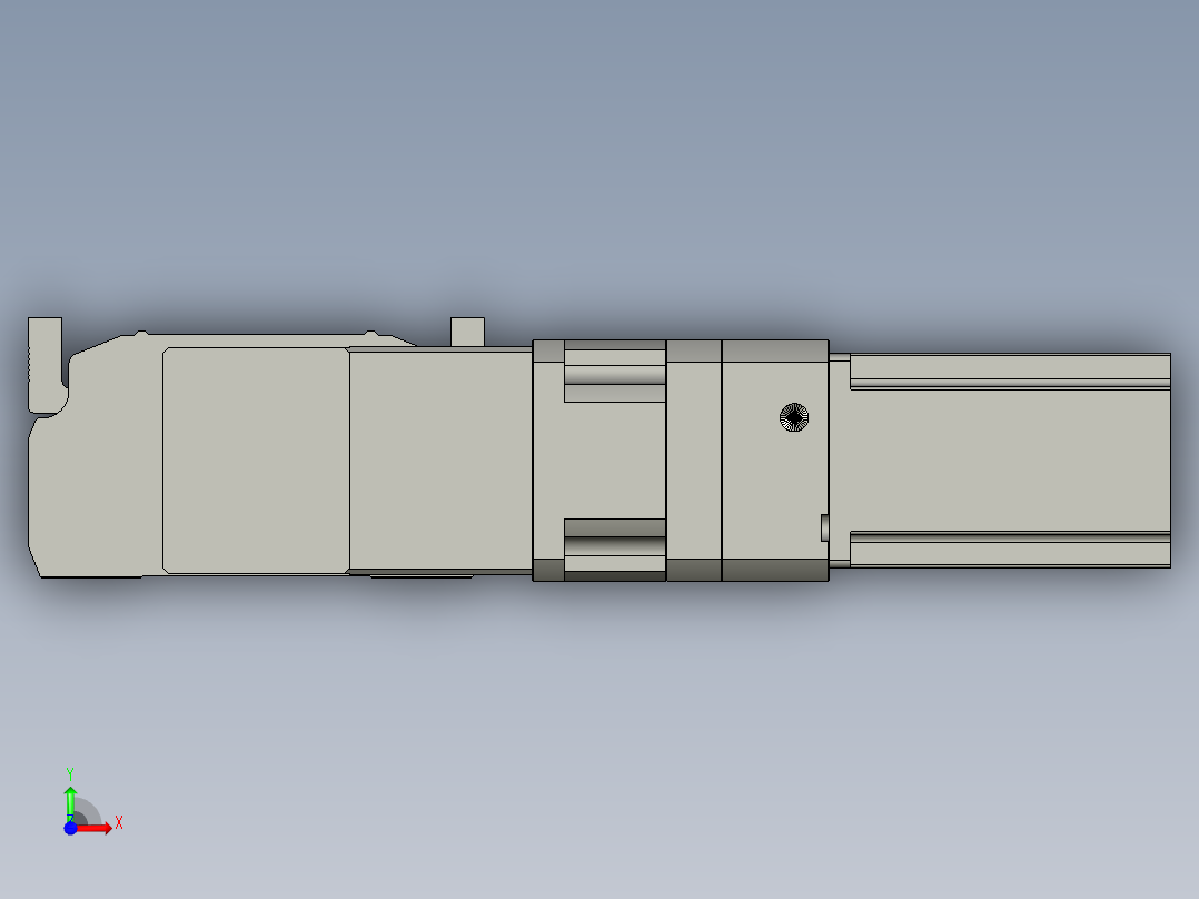 直线模组LHB17-L40-S1000-L(B)设计图纸前视图