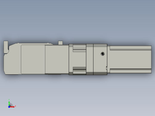 直线模组LHB17-L40-S1000-L(B)设计图纸前视缩略图
