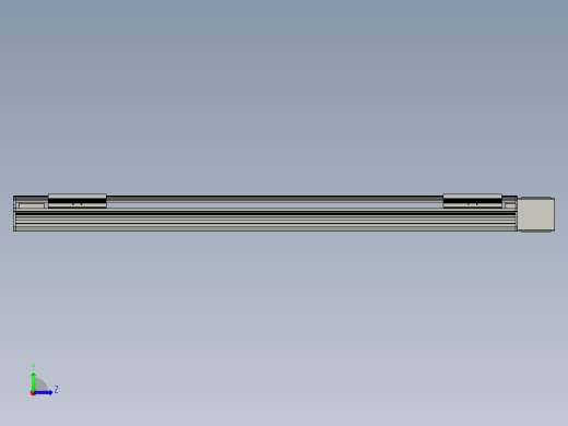 直线模组LHB17-L40-S1000-L(B)设计图纸左视缩略图