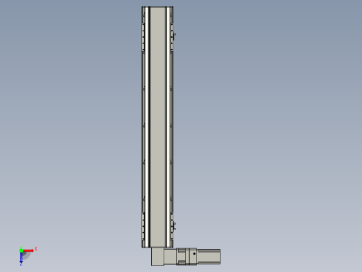 直线模组LHB17-L40-S1000-L(B)设计图纸俯视缩略图