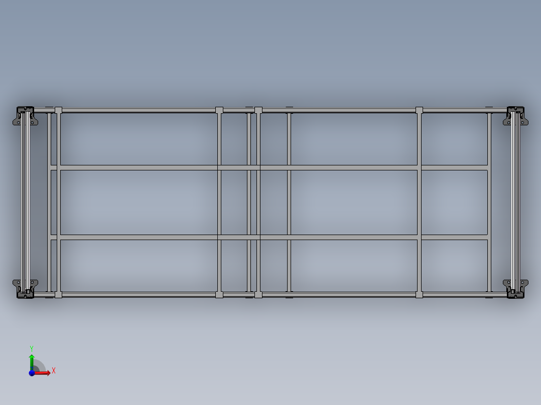 库房货架前视图