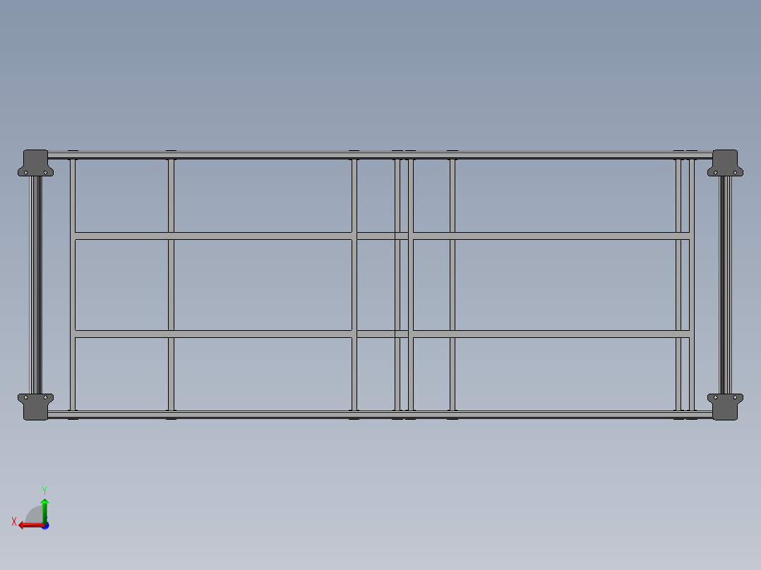 库房货架后视图