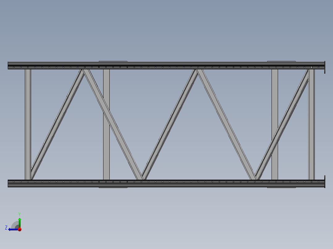 库房货架右视图