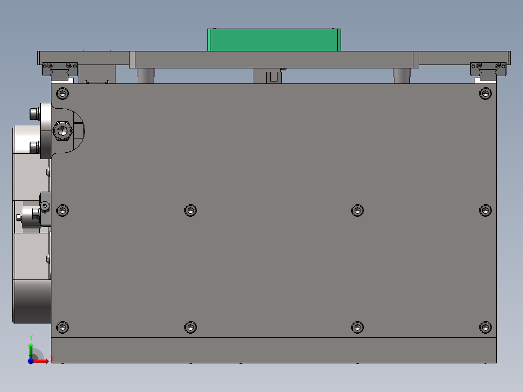 电动双工位切换机构前视图