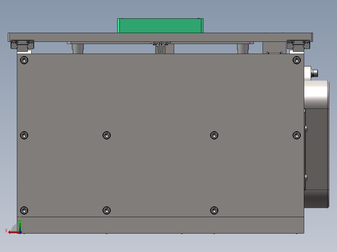电动双工位切换机构后视图