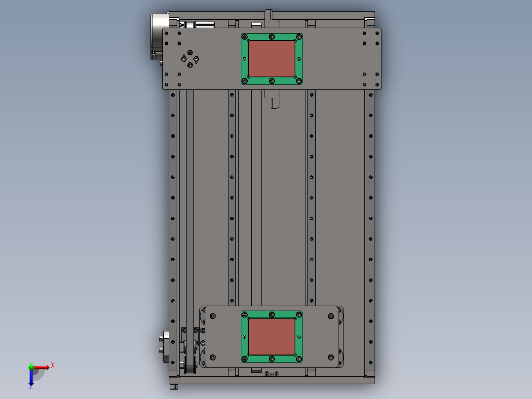 电动双工位切换机构俯视图