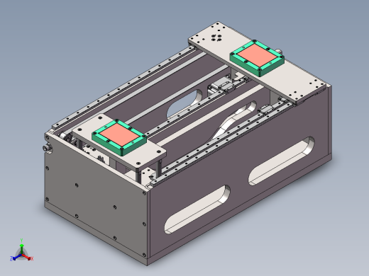 电动双工位切换机构正等轴测缩略图