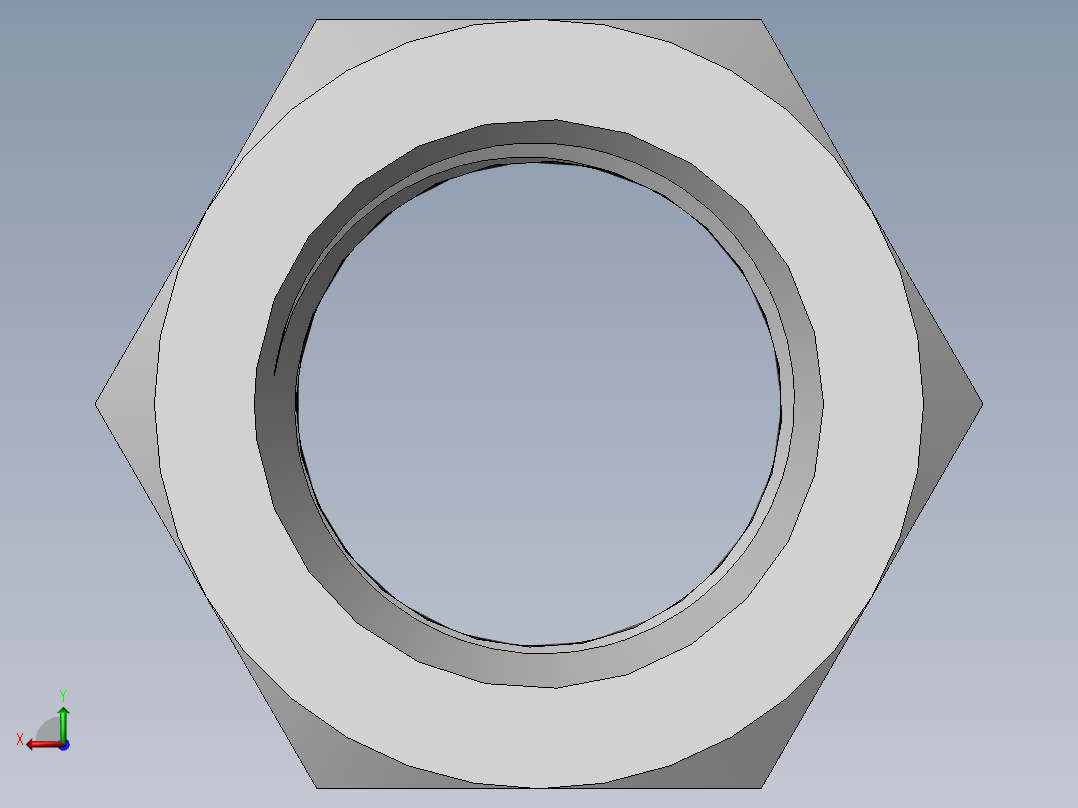 DIN 934 螺母-M90 Nut.SLDPRT后视图