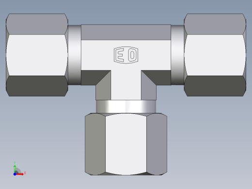 卡套式工业通用硬管接头EO_Union_tee_T08SCF前视缩略图