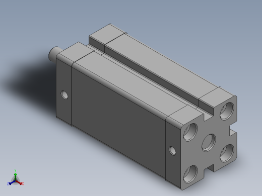 气缸ACE25X50SB正等轴测缩略图