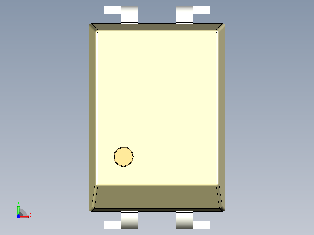 光电元件封装-DIP4-OC-YL前视图