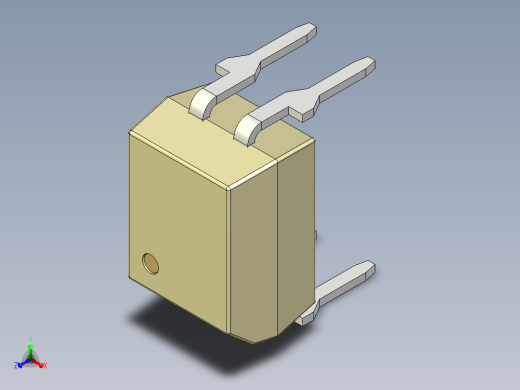 光电元件封装-DIP4-OC-YL正等轴测缩略图