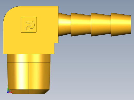 倒齿式工业管接头Hose Barb 90Deg Elbow to Male Pipe 129HB-3-2前视缩略图