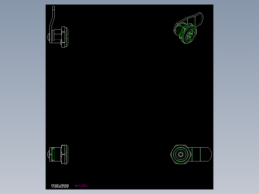 鎖CQ-2D多系列多零件图纸模型