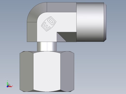 卡套式工业通用硬管接头EO_Standpipe_elbow_EVW08SOMDCF前视缩略图