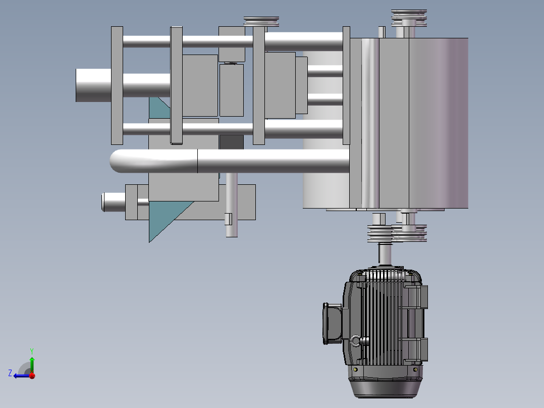 秸秆打包机 三维图纸 和 说明书右视图