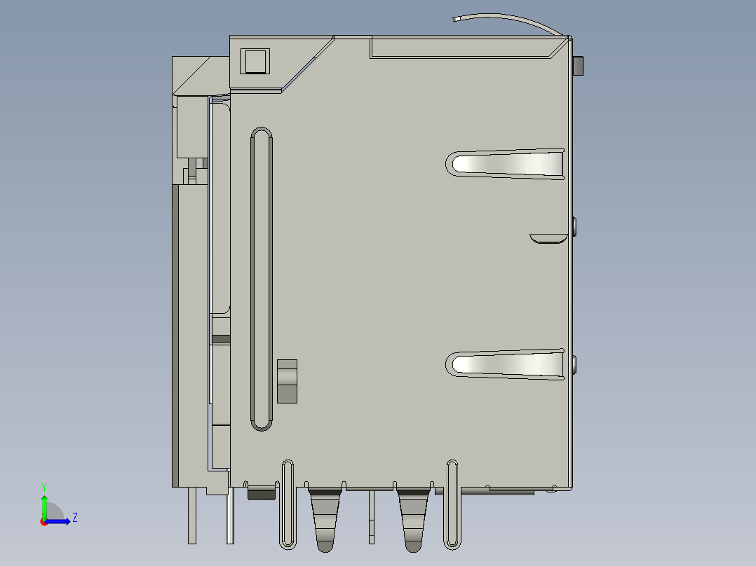 带局域网的双USB左视图
