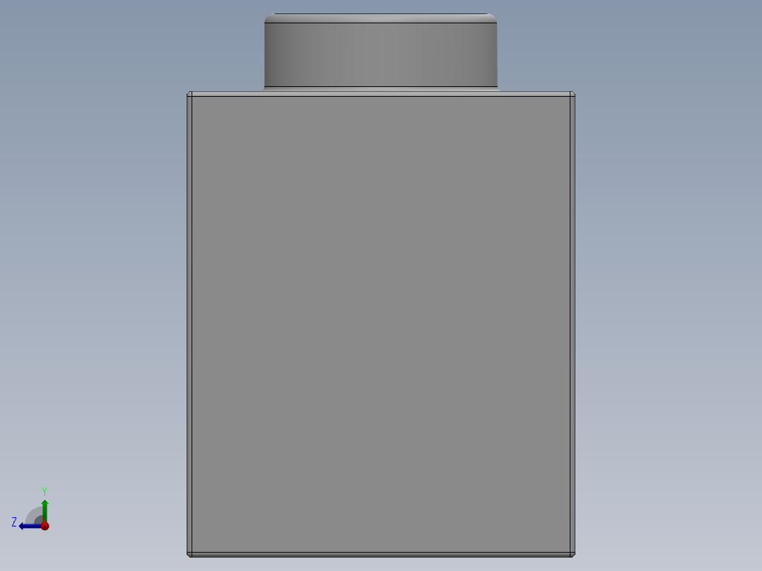 乐高机械组积木（横梁）-370101 White Technic Brick 1 x 4 with Holes右视图