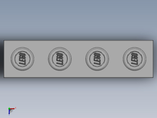 乐高机械组积木（横梁）-370101 White Technic Brick 1 x 4 with Holes俯视缩略图