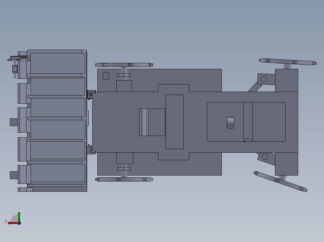 水稻插秧机后视图
