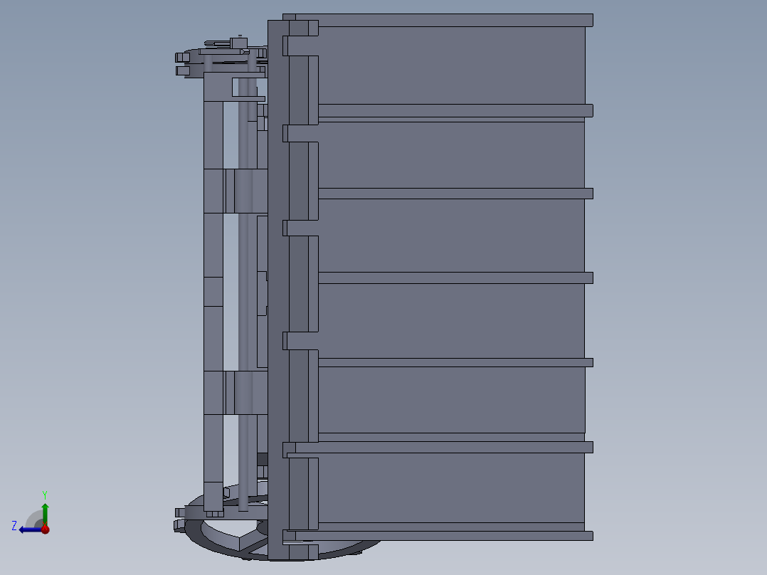 水稻插秧机右视图