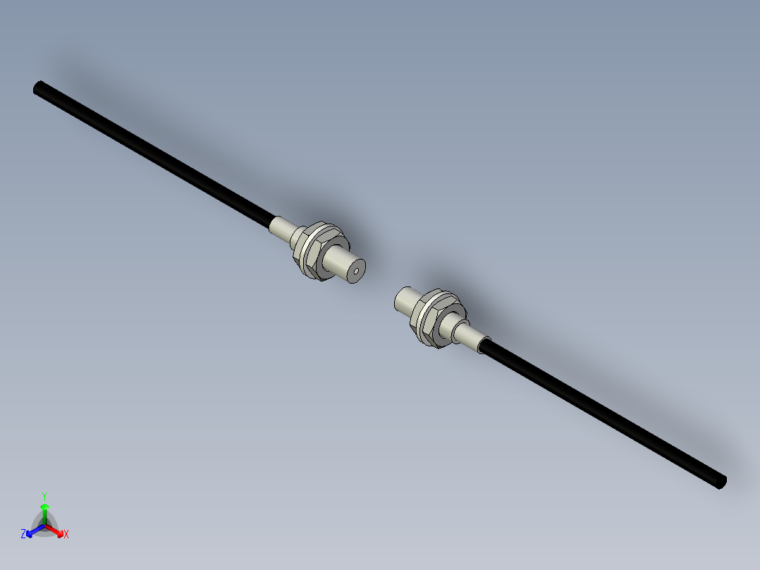 光纤元件对射型FT-D421正等轴测图