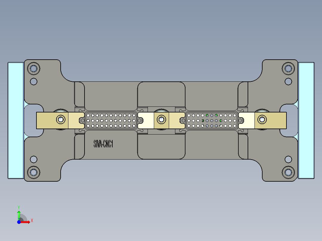 siva-aim-CNC1笔记本CNC工装夹具三维模型前视图