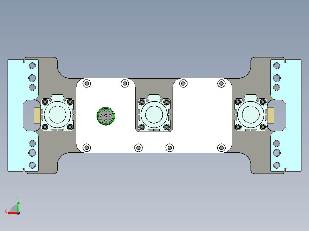 siva-aim-CNC1笔记本CNC工装夹具三维模型后视图