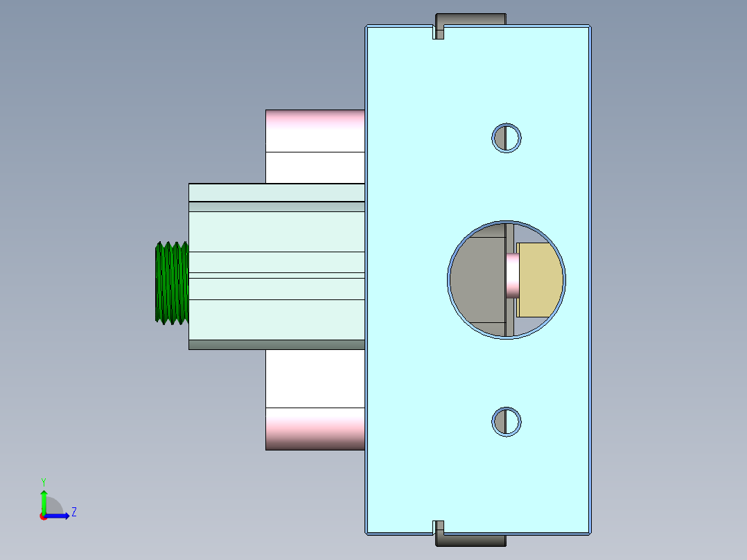 siva-aim-CNC1笔记本CNC工装夹具三维模型左视图