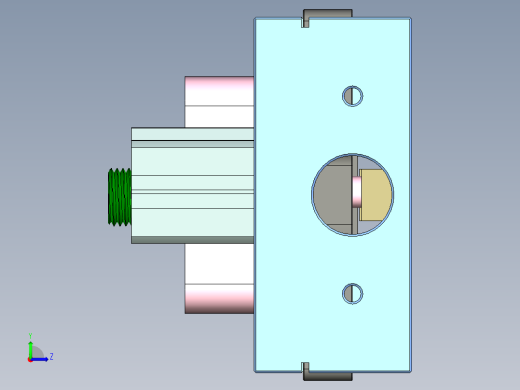 siva-aim-CNC1笔记本CNC工装夹具三维模型左视缩略图