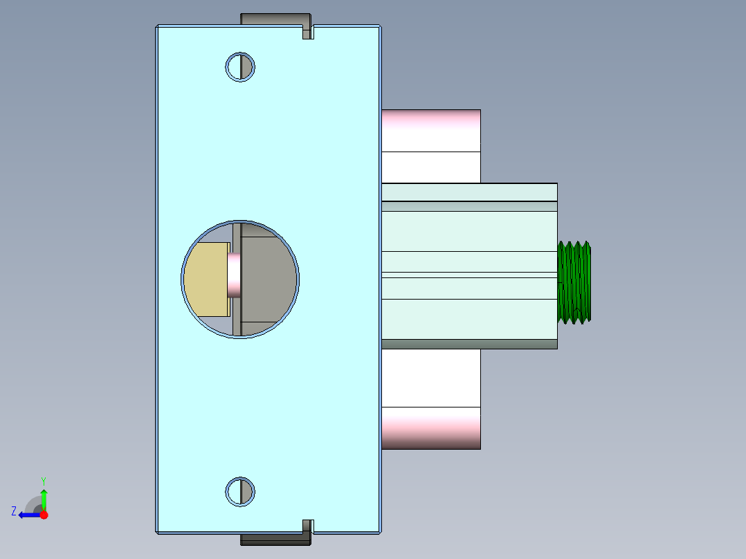 siva-aim-CNC1笔记本CNC工装夹具三维模型右视图
