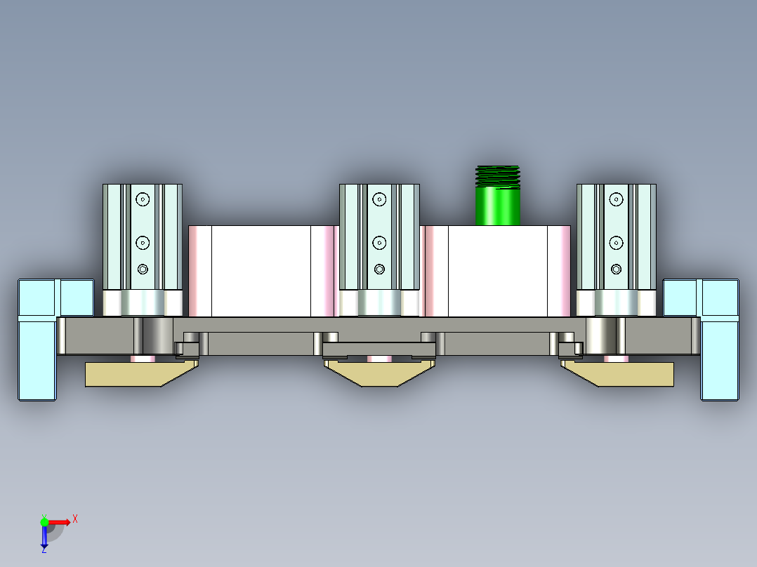 siva-aim-CNC1笔记本CNC工装夹具三维模型俯视图